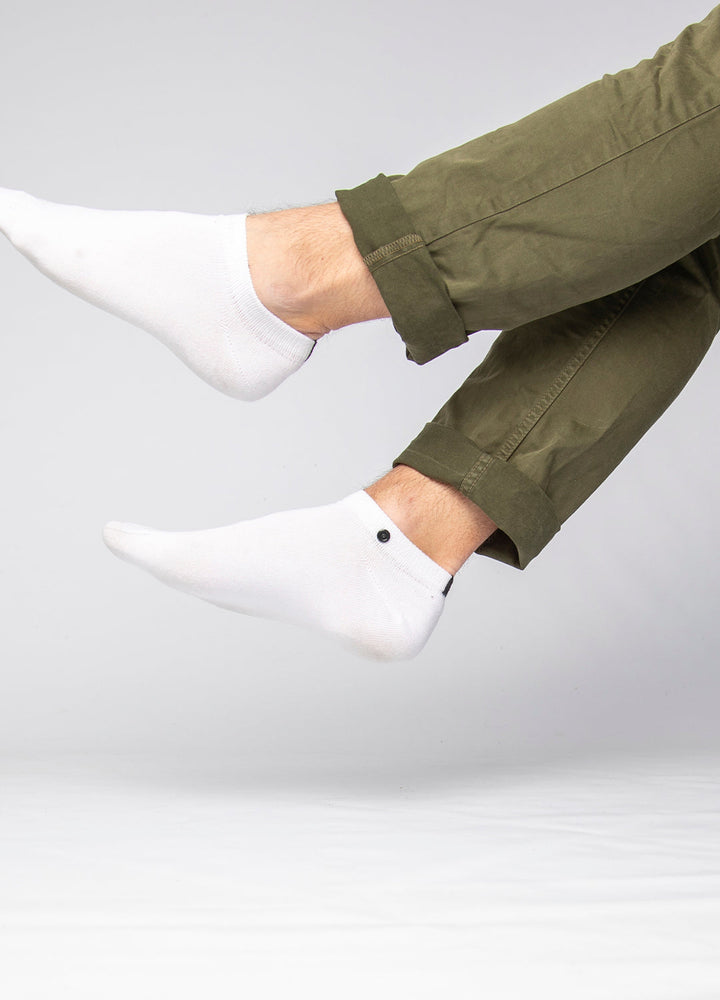 10 Pairs White Ankle Socks| Size. 41-46