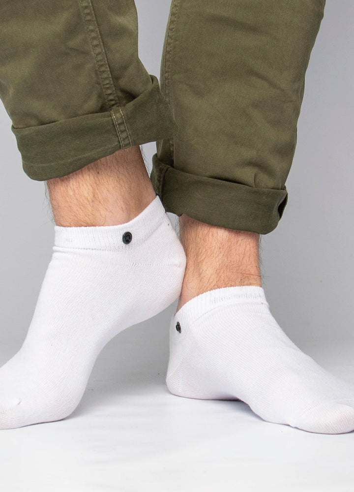10 Pairs White Ankle Socks| Size. 41-46