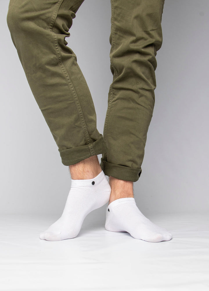 10 Pairs White Ankle Socks| Size. 41-46