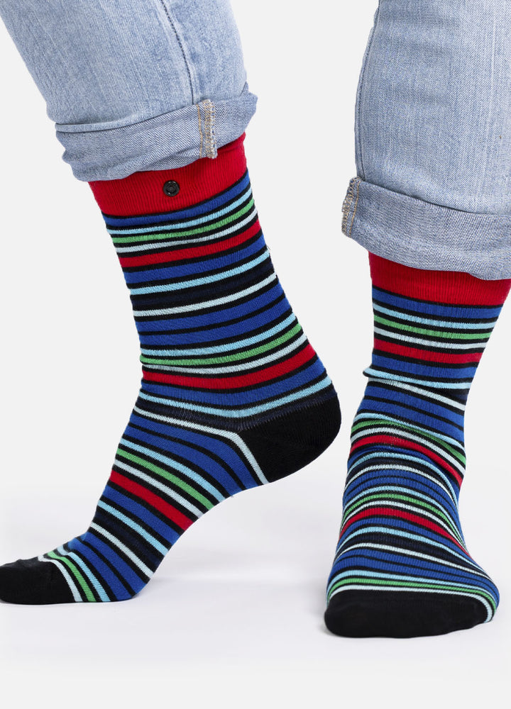 Apex | Organic Cotton Socks with Colorful Stripes