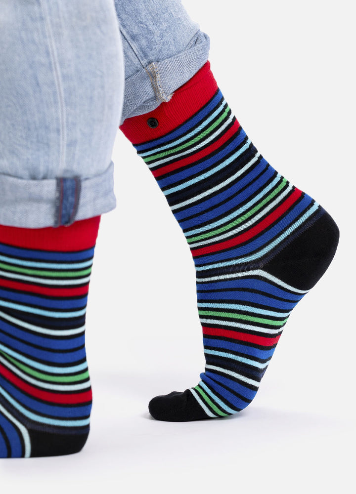Apex | Organic Cotton Socks with Colorful Stripes