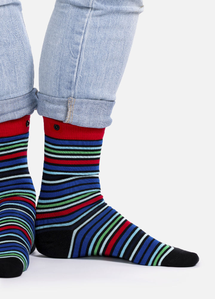 Apex | Organic Cotton Socks with Colorful Stripes