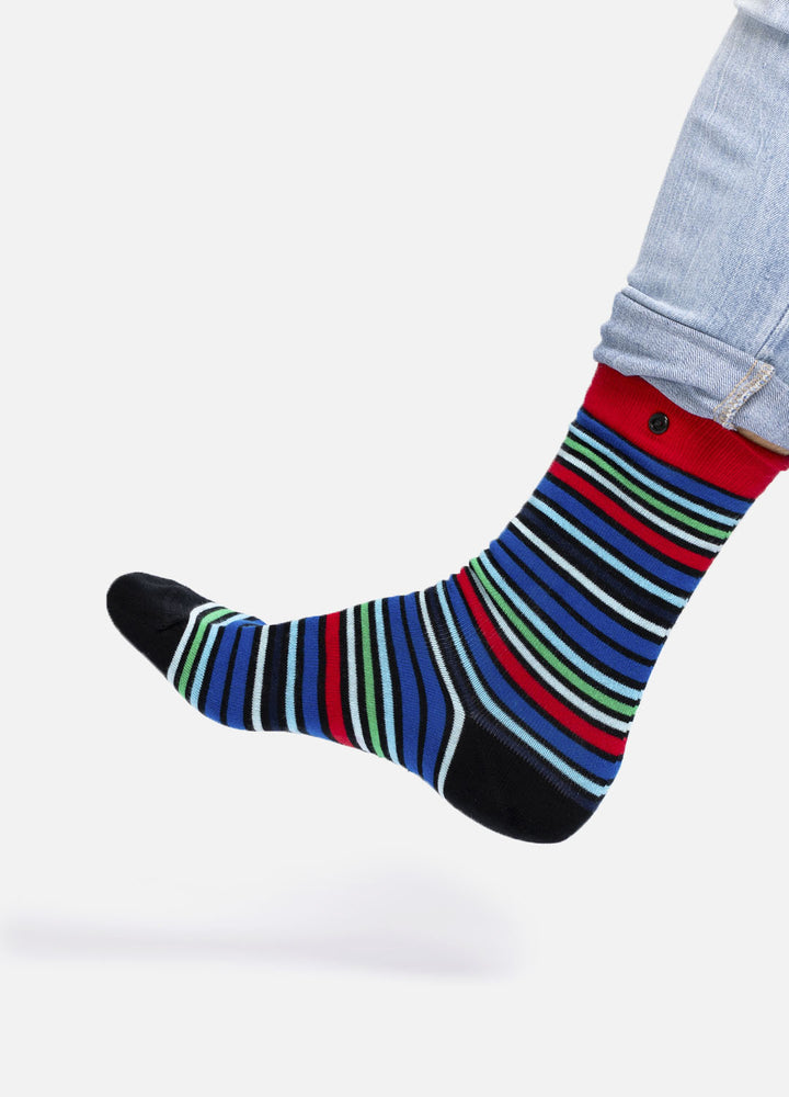 Apex | Organic Cotton Socks with Colorful Stripes