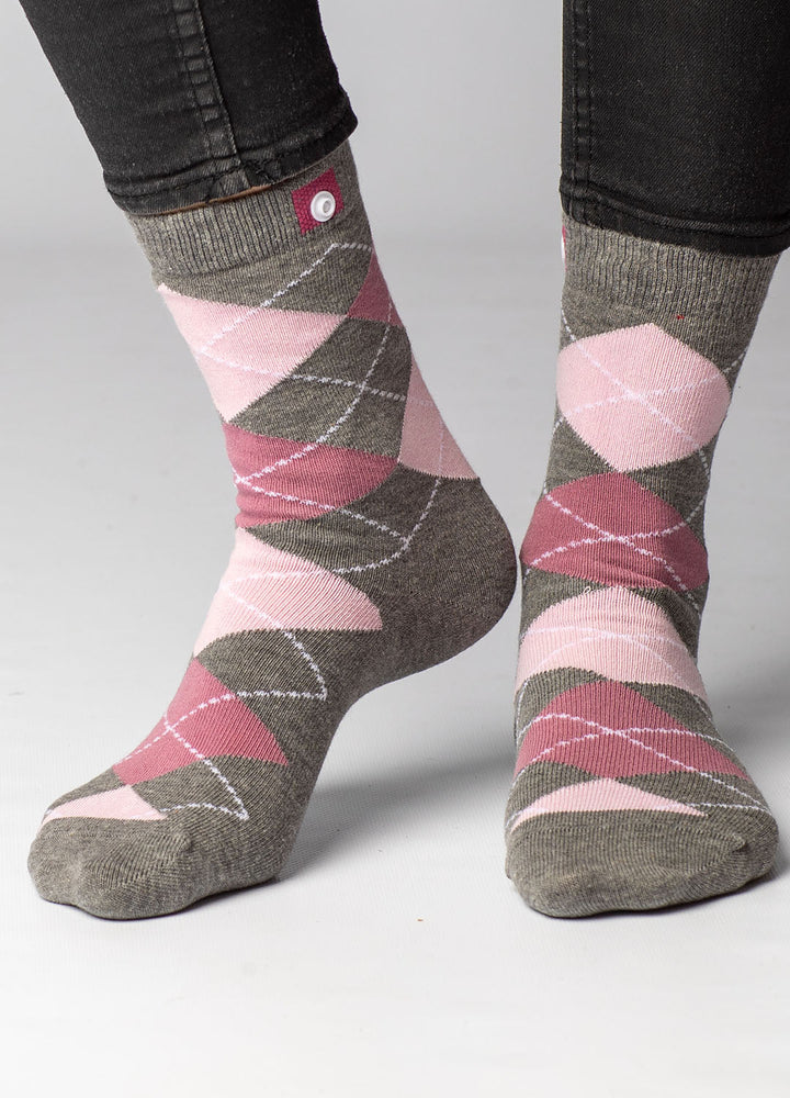Classic women's socks with button