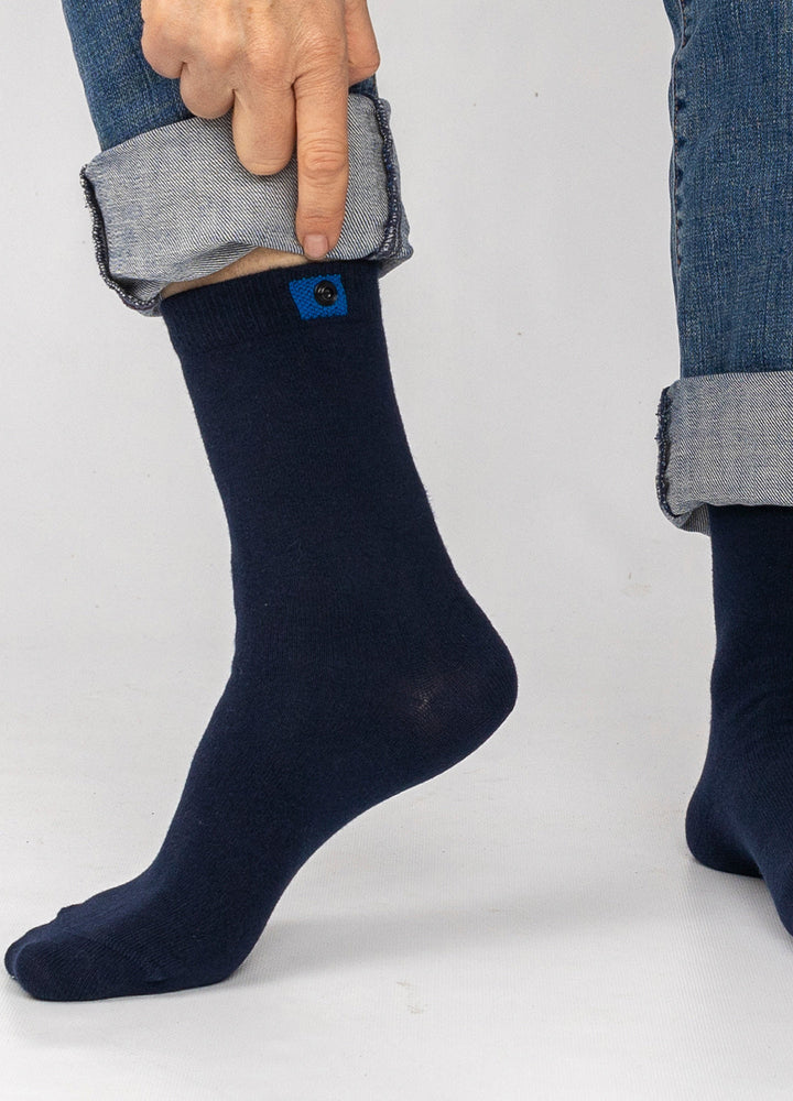 Navy cotton socks | Black cotton | 36-41