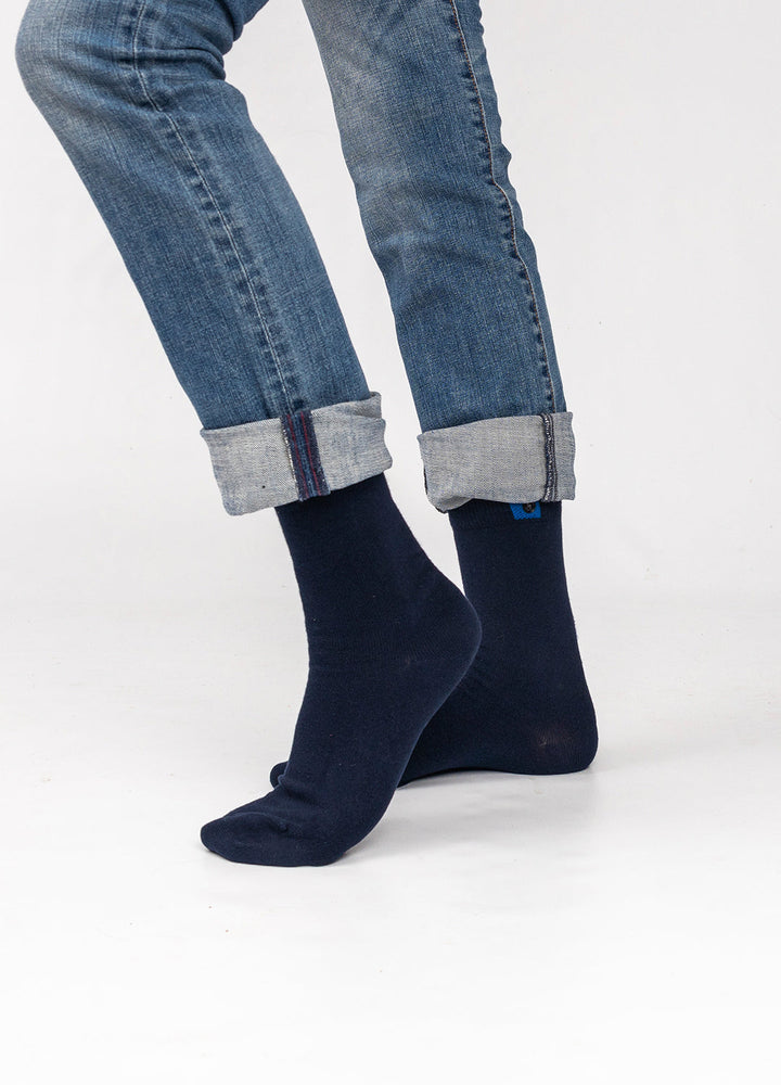 Navy cotton socks | Black cotton | 36-41