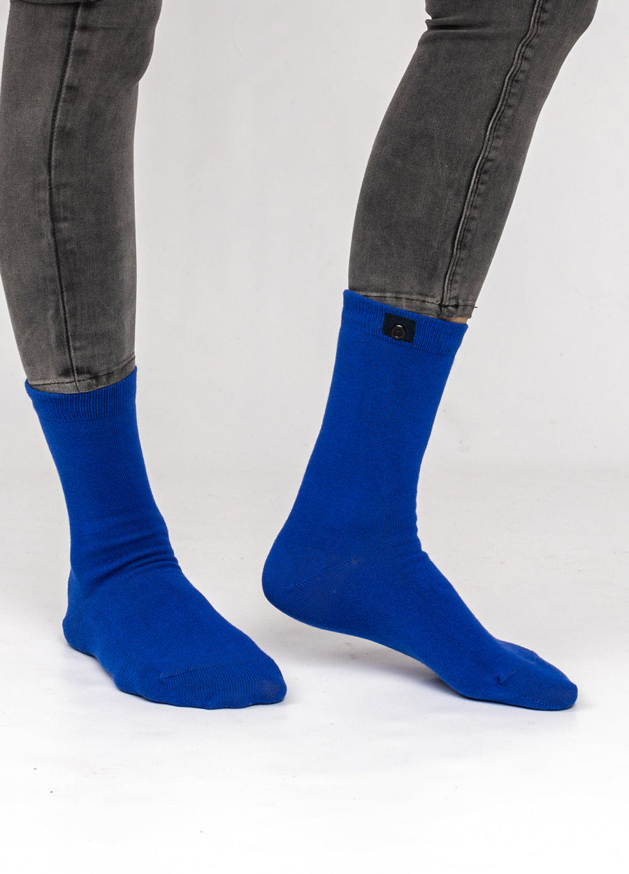 Blue bamboo socks