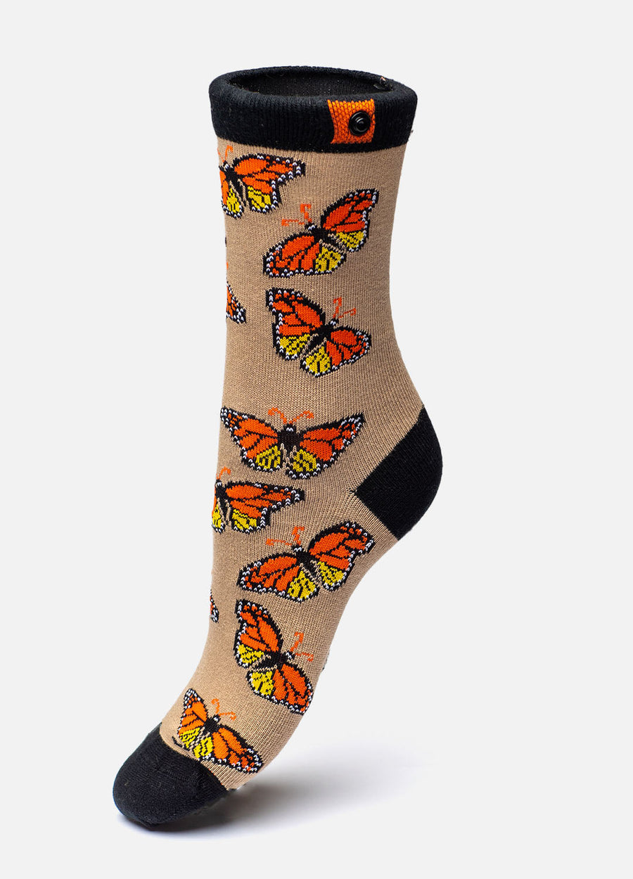 Socks with butterflys on it