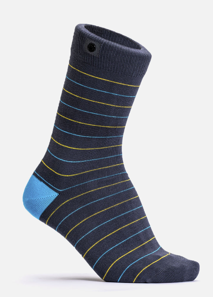 Eadda organic cotton socks | Classic stripes & smart button