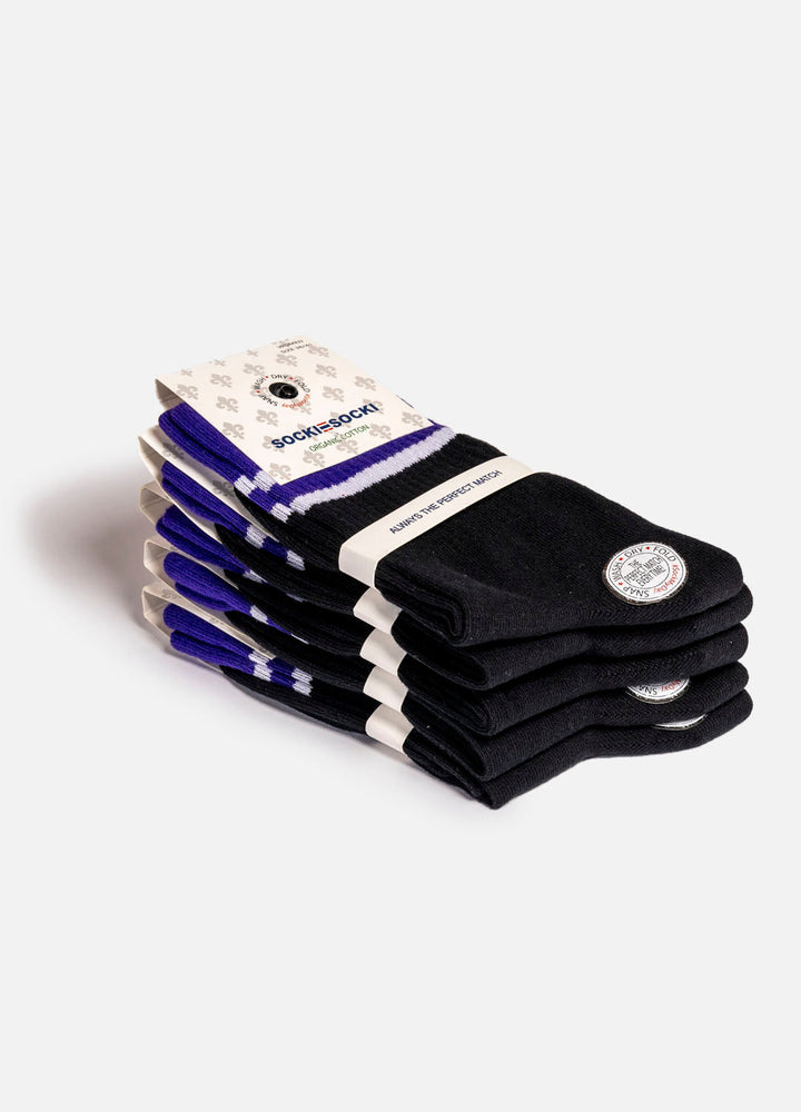 Black sports sock for women