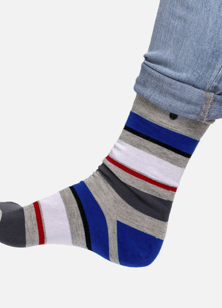 Falda – organic cotton socks with fresh stripes & button