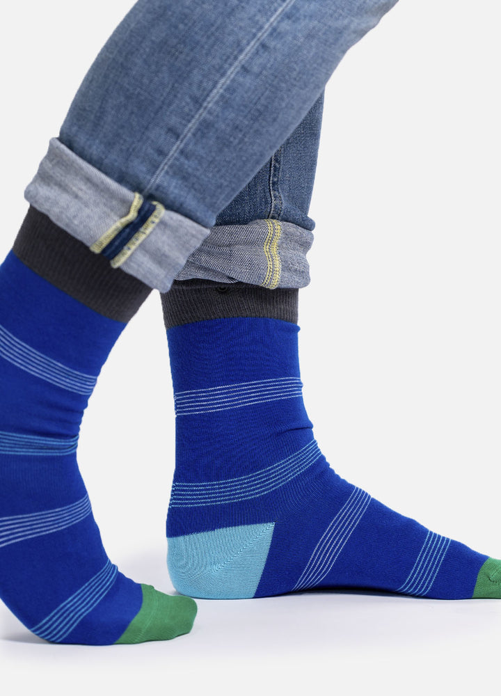 Blue socks – a versatile essential for every outfit