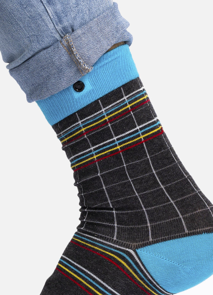 Herma | organic socks with checks & button