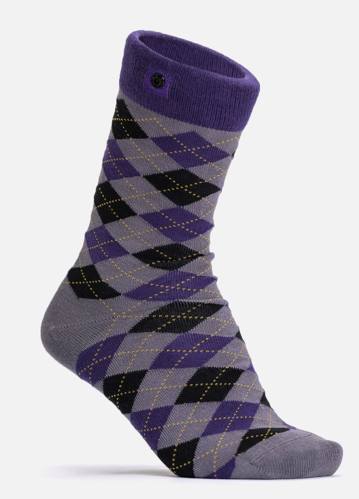 Hollace – organic cotton socks with classic pattern & button