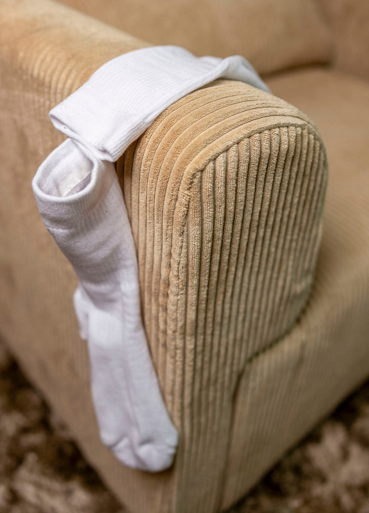 Organic White Sports Socks 