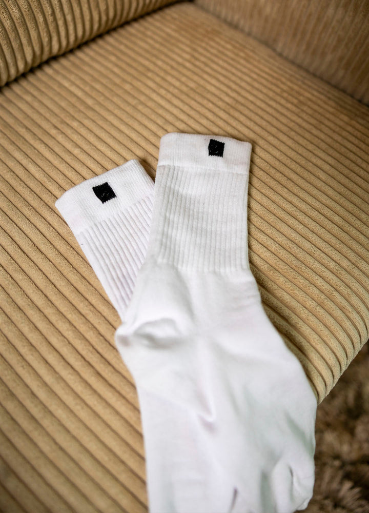 Organic White Sports Socks 