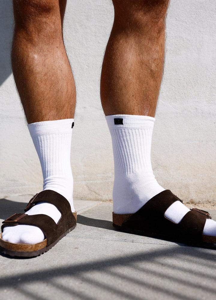 Organic White Sports Socks 