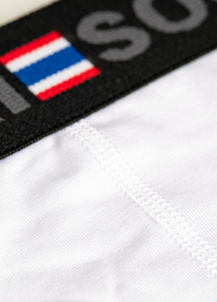 Hvide boxershorts str- L Logo