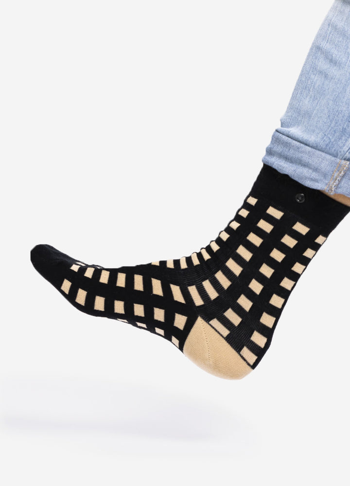 Ofa | organic cotton socks with graphic pattern & button