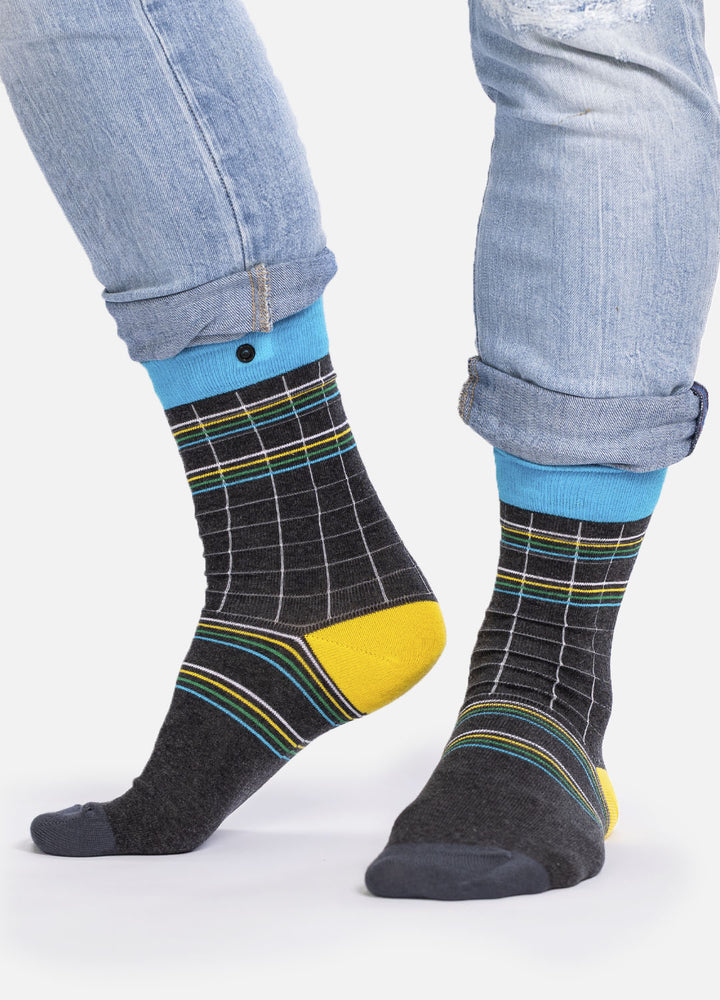 Landa | socks with checks and stripes