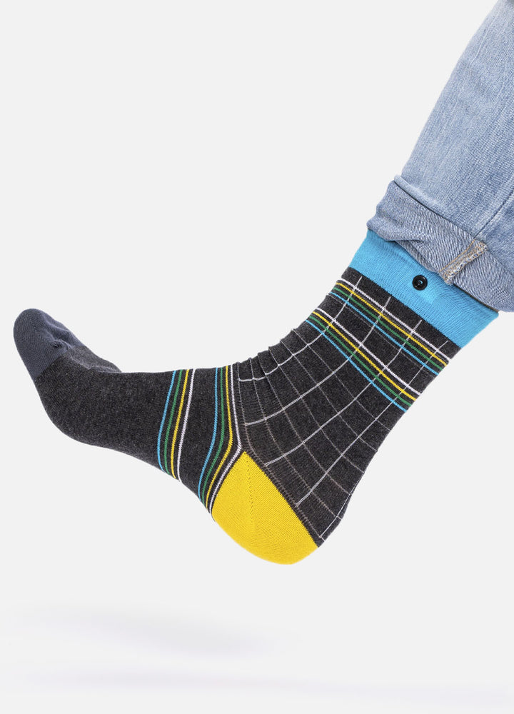 Landa | socks with checks and stripes