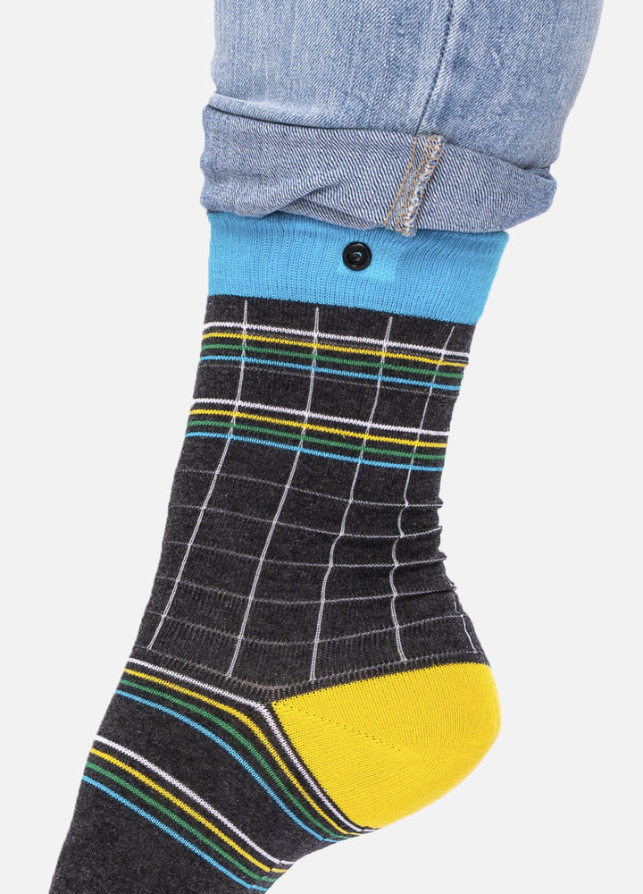 Landa | socks with checks and stripes