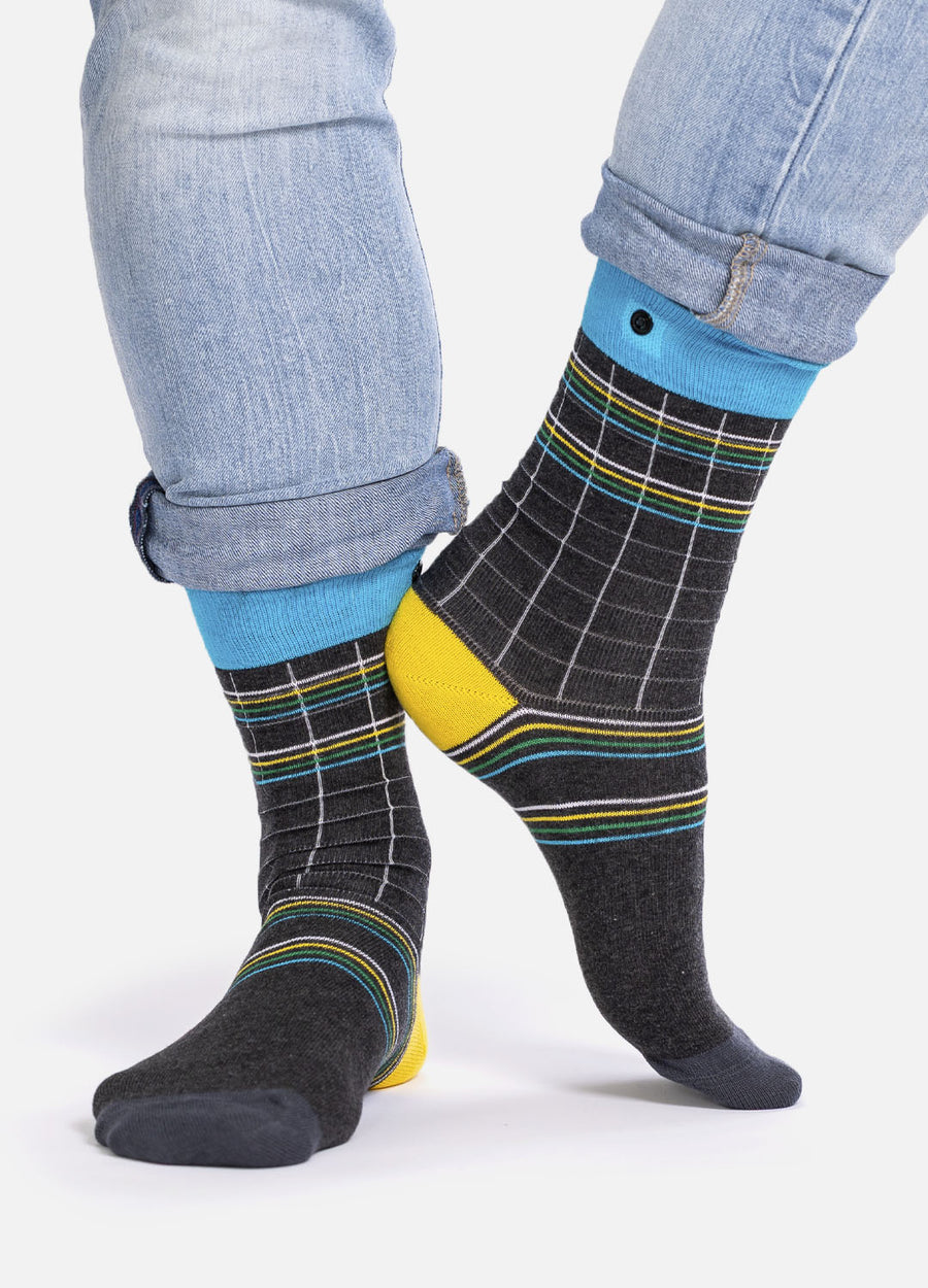 Landa | socks with checks and stripes