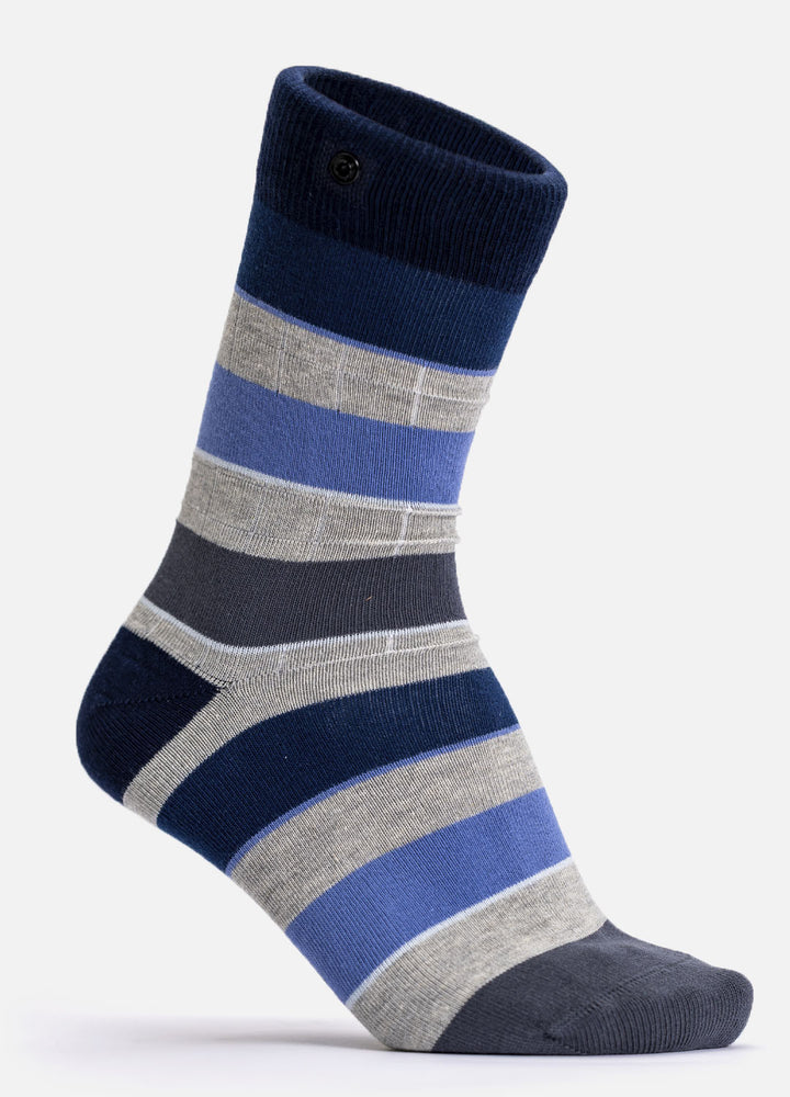 Lanet | organic socks with bold stripes & button