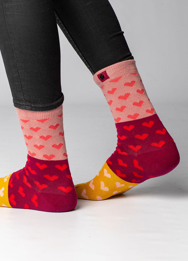 Kvindestrømper med hjerter 2