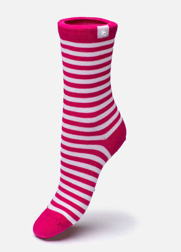 pink stribet strømper