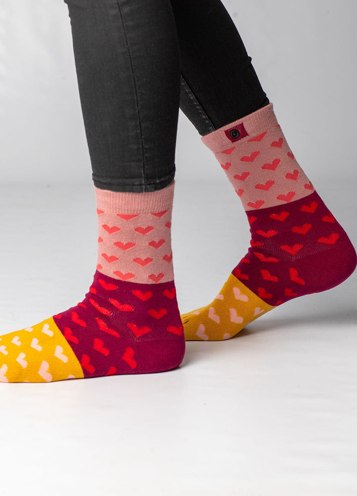 Kvindestrømper med hjerter 8