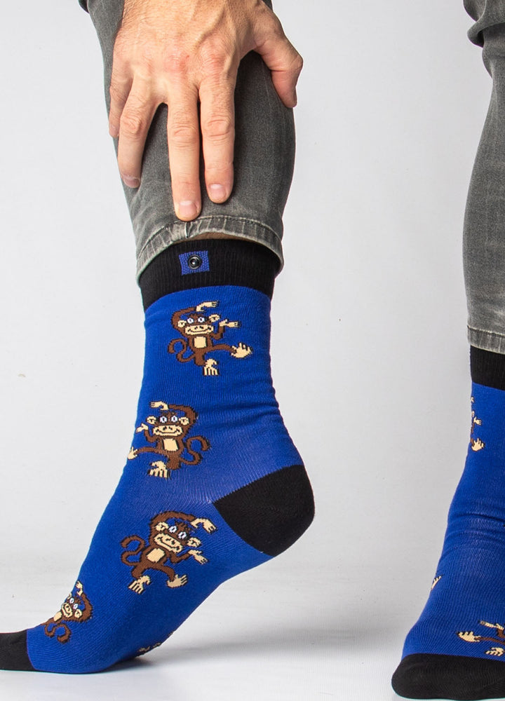 Monkey strømper med knap