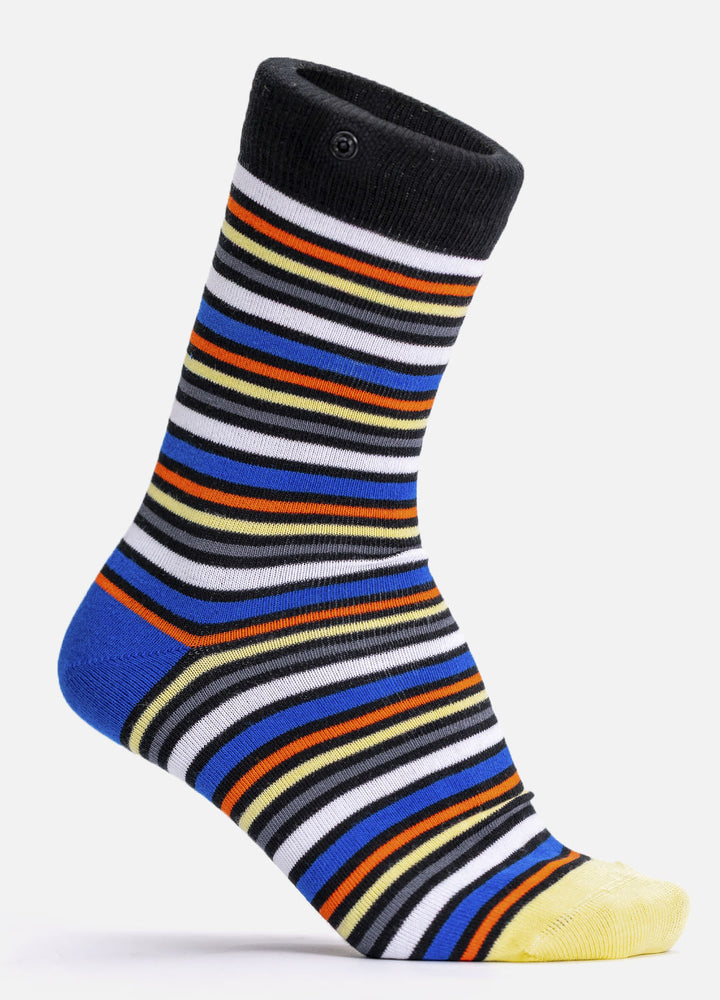 Neige – striped organic cotton socks for men