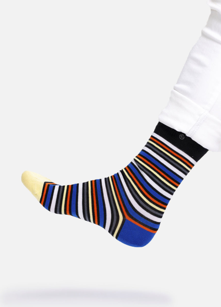 Neige – striped organic cotton socks for men
