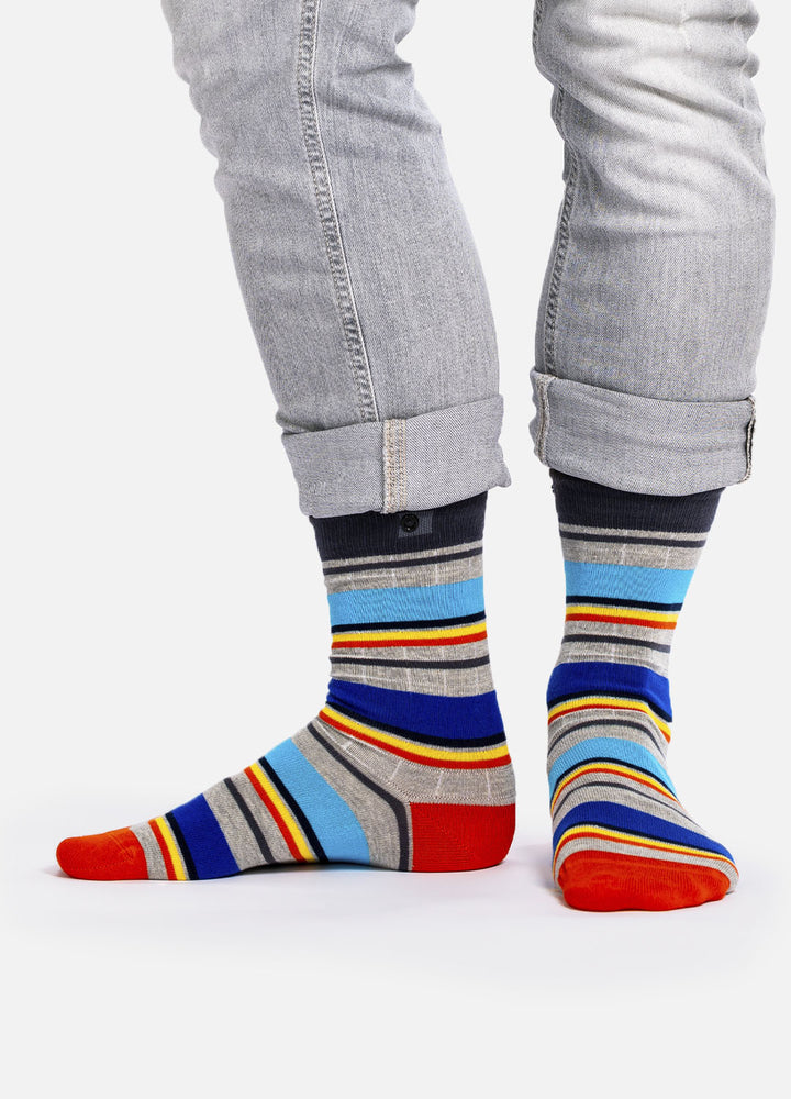 Odda socks | colorful stripes in organic cotton