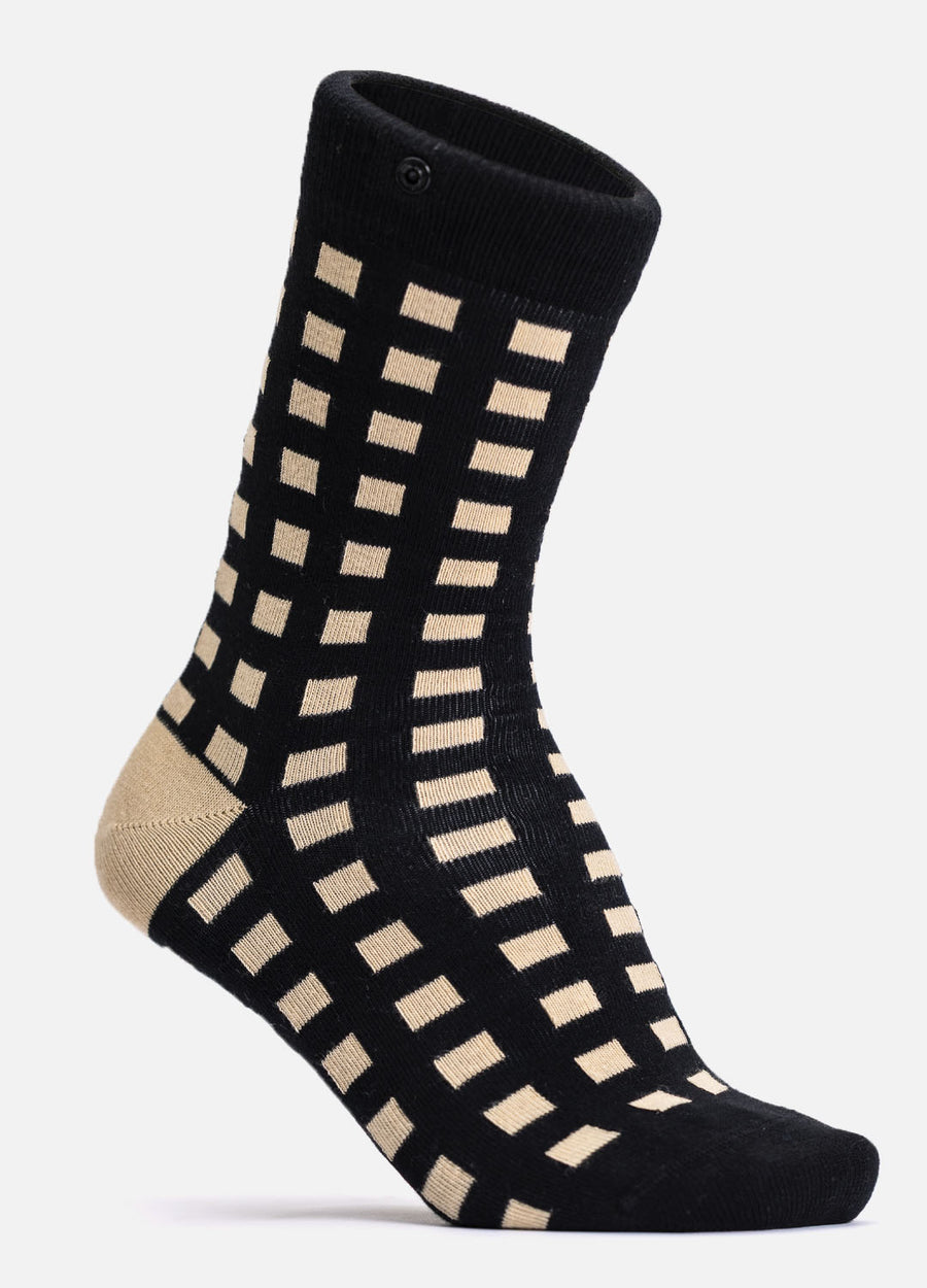 Ofa | organic cotton socks with graphic pattern & button