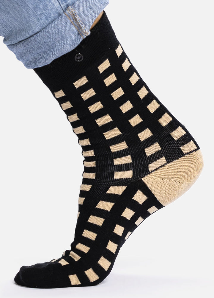 Ofa | organic cotton socks with graphic pattern & button
