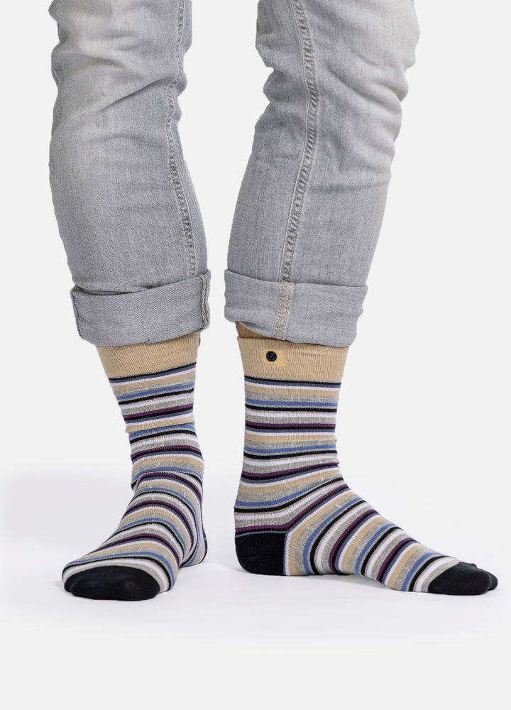 Ogin – organic cotton striped socks for men