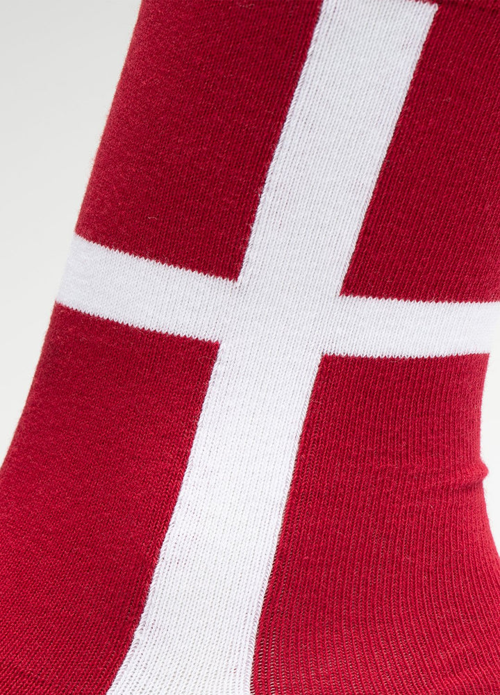 Røde hvide strømper