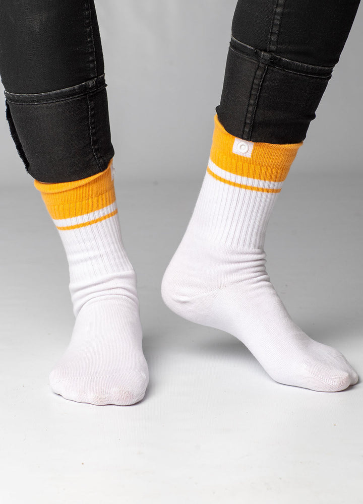 Hvide sportsstrømper i økologiske bomuld 4
