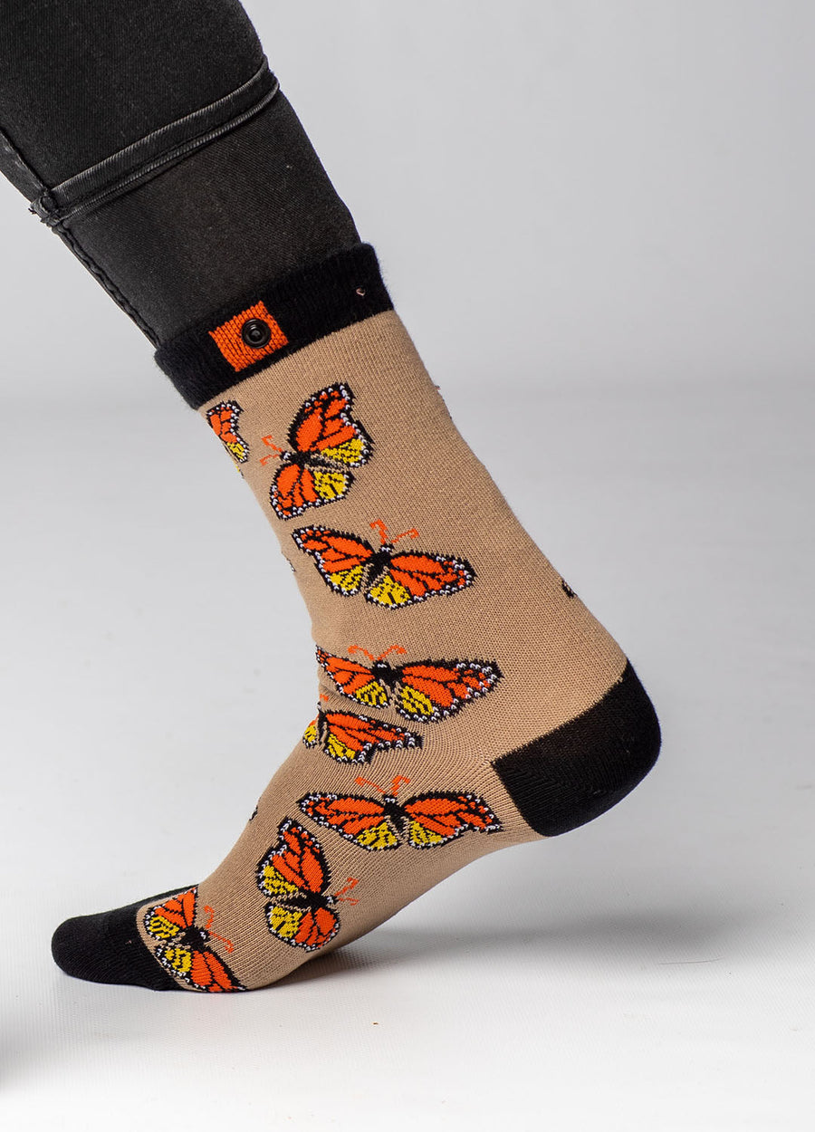 Socks with butterflys on it