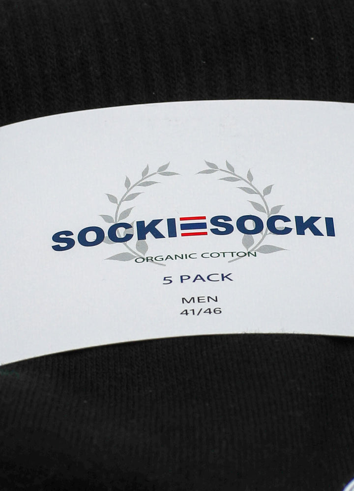 Organic black sports socks