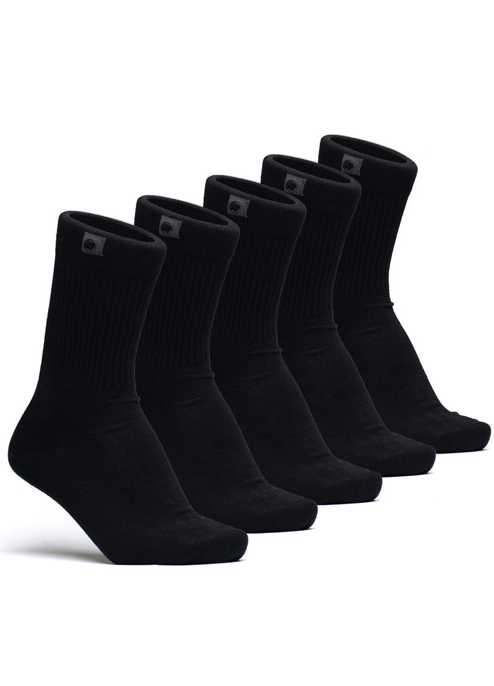 Organic black sports socks