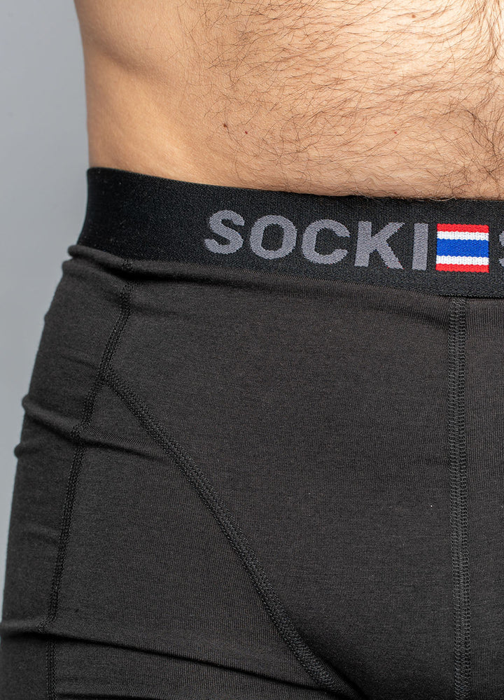 Sorte boxershorts i Bambus med logo
