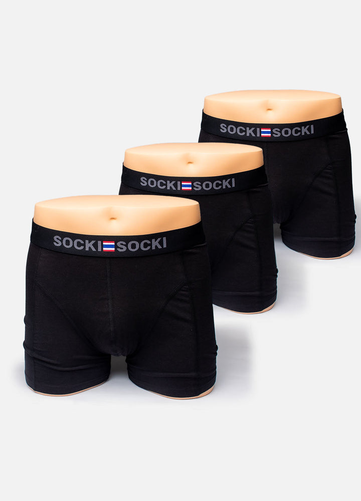 Sorte boxershorts i Bambus i en 3 pak