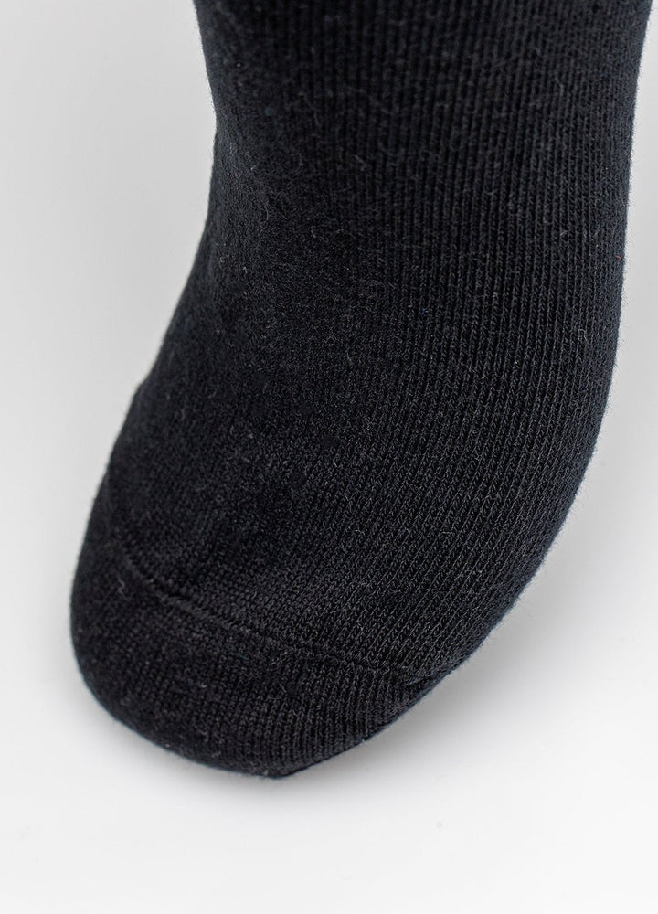 Black Cotton Socks | Black Button | Size 36-41