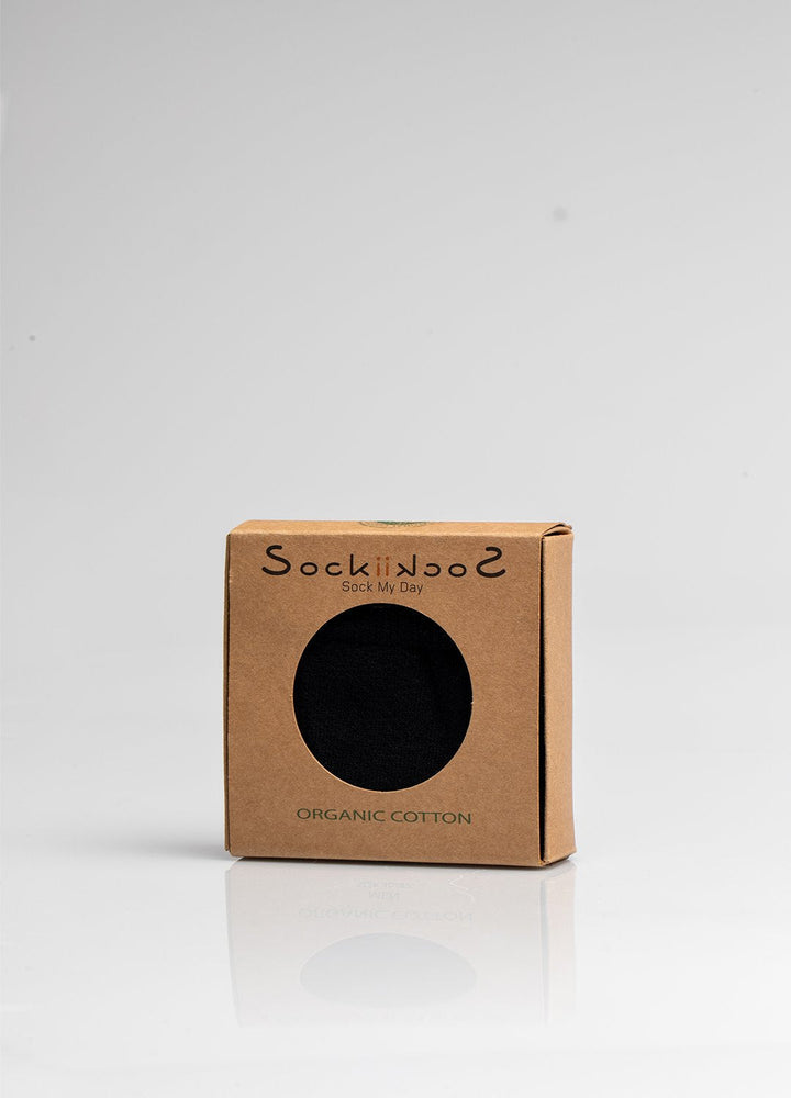 Black Cotton Socks | Black Button | Size 36-41