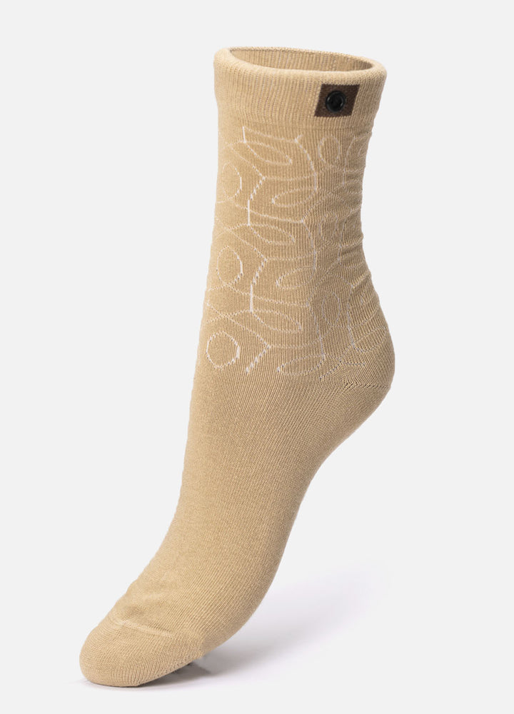 Tinble women’s organic cotton socks | Sandy patterned design