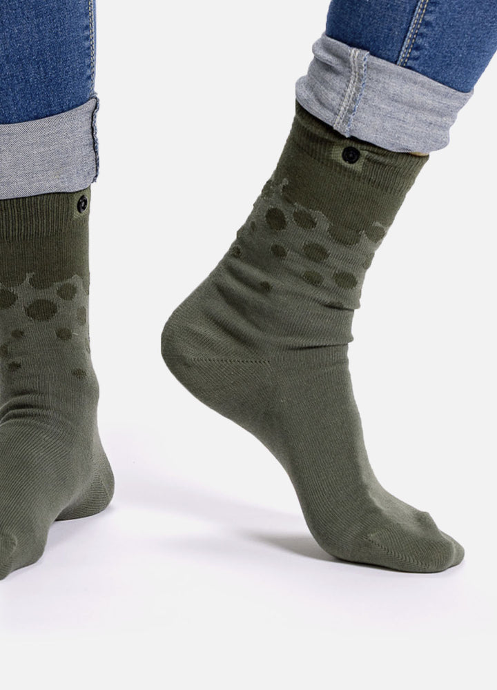 Zephrine organic cotton socks | Playful green design