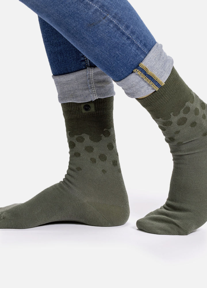 Zephrine organic cotton socks | Playful green design